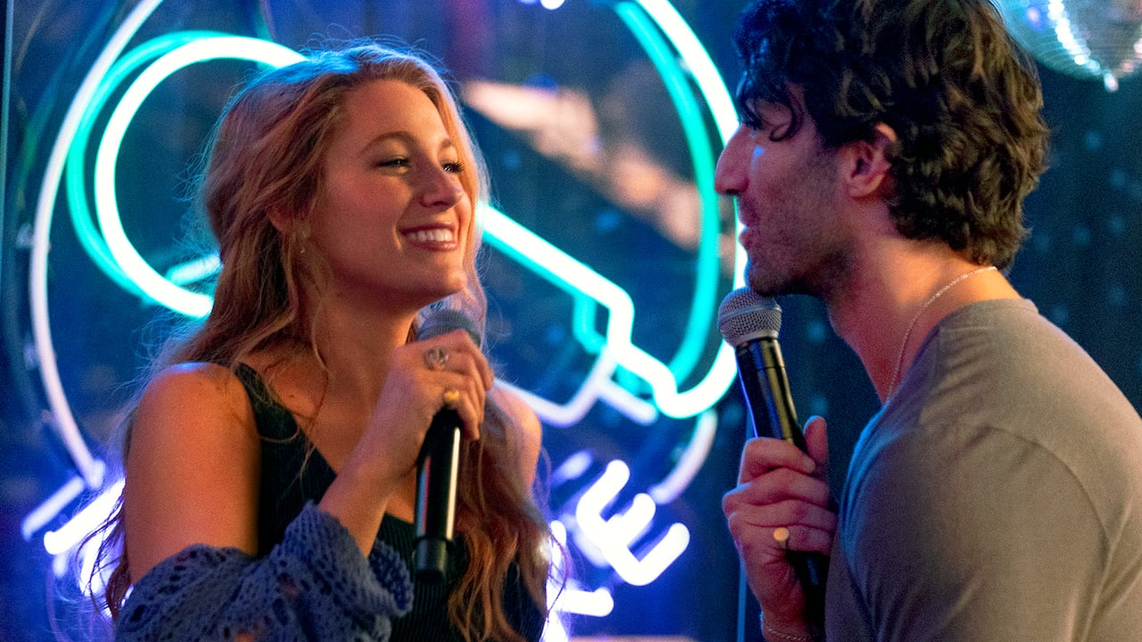 Two people appear on a movie set